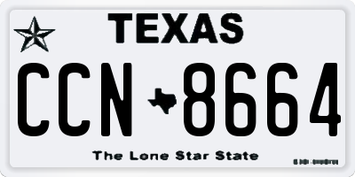 TX license plate CCN8664
