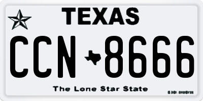 TX license plate CCN8666