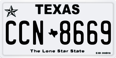 TX license plate CCN8669