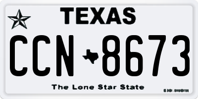 TX license plate CCN8673