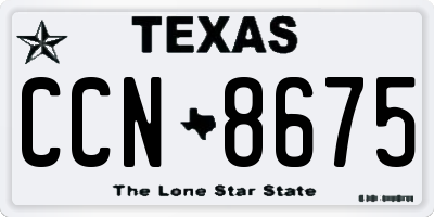 TX license plate CCN8675