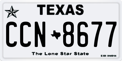 TX license plate CCN8677