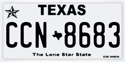 TX license plate CCN8683