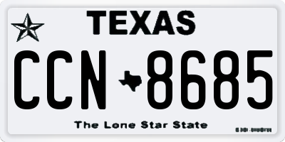 TX license plate CCN8685