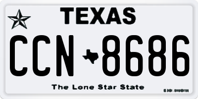 TX license plate CCN8686