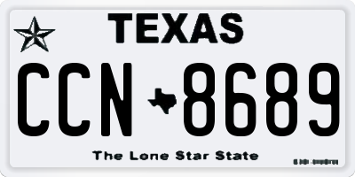 TX license plate CCN8689