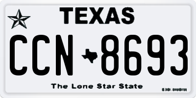 TX license plate CCN8693