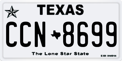 TX license plate CCN8699