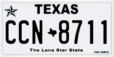 TX license plate CCN8711