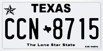 TX license plate CCN8715