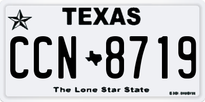 TX license plate CCN8719