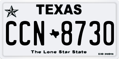 TX license plate CCN8730