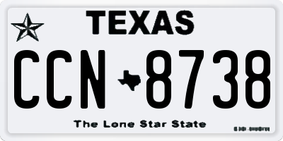 TX license plate CCN8738