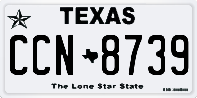 TX license plate CCN8739