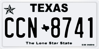 TX license plate CCN8741