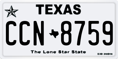 TX license plate CCN8759