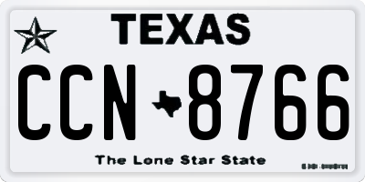 TX license plate CCN8766