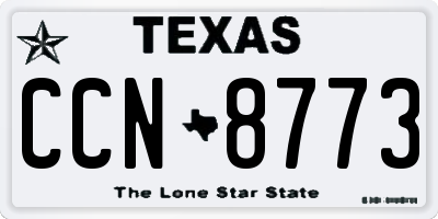 TX license plate CCN8773