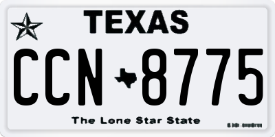 TX license plate CCN8775