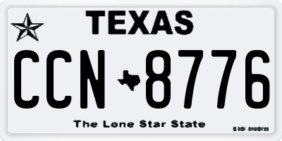 TX license plate CCN8776