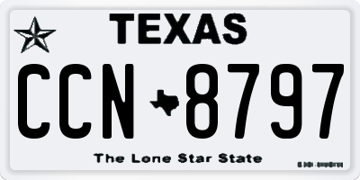 TX license plate CCN8797