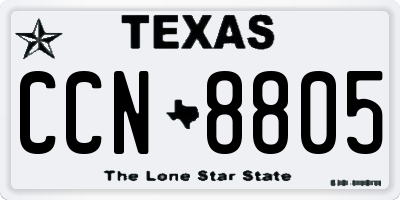 TX license plate CCN8805