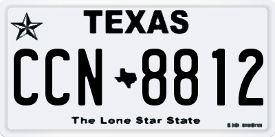 TX license plate CCN8812