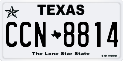 TX license plate CCN8814