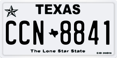 TX license plate CCN8841