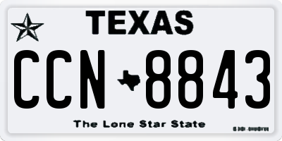 TX license plate CCN8843