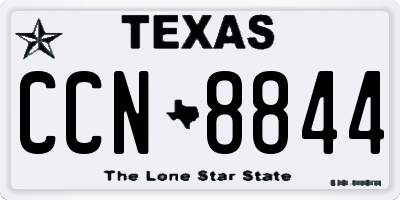 TX license plate CCN8844