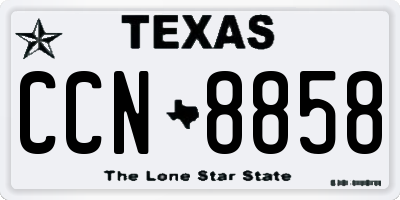 TX license plate CCN8858