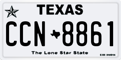 TX license plate CCN8861