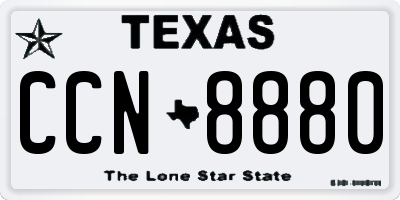 TX license plate CCN8880