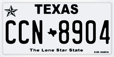 TX license plate CCN8904