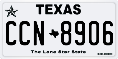 TX license plate CCN8906