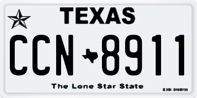 TX license plate CCN8911