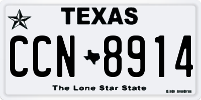 TX license plate CCN8914