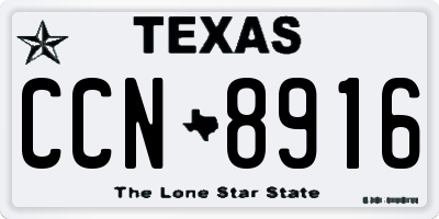 TX license plate CCN8916