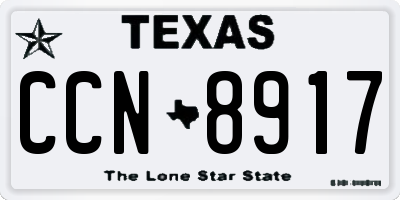 TX license plate CCN8917