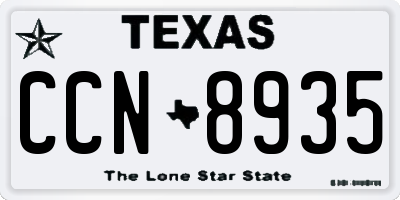 TX license plate CCN8935