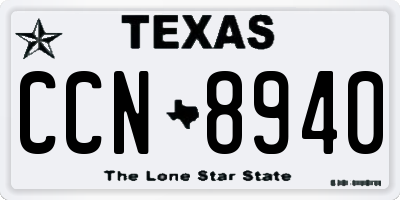 TX license plate CCN8940