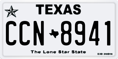 TX license plate CCN8941