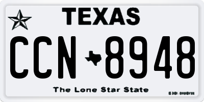 TX license plate CCN8948