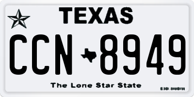TX license plate CCN8949