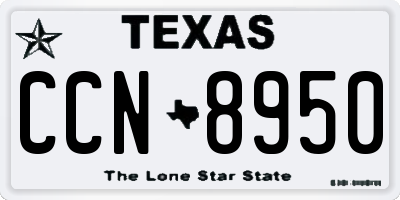 TX license plate CCN8950