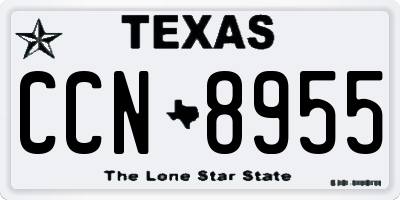 TX license plate CCN8955