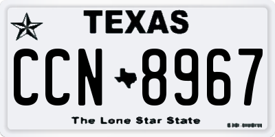 TX license plate CCN8967