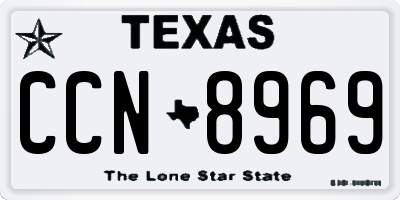 TX license plate CCN8969