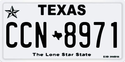 TX license plate CCN8971